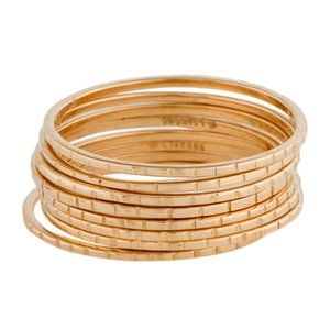 14 K YELLOW GOLD  STACKING BAND RINGS. SOLD SEPARATELY.